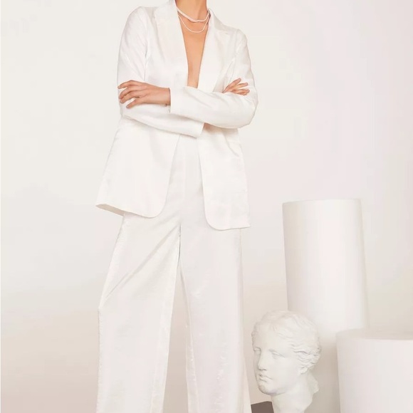 Nasty Gal Metallic Satin Open Front Blazer NWT - Picture 2 of 4